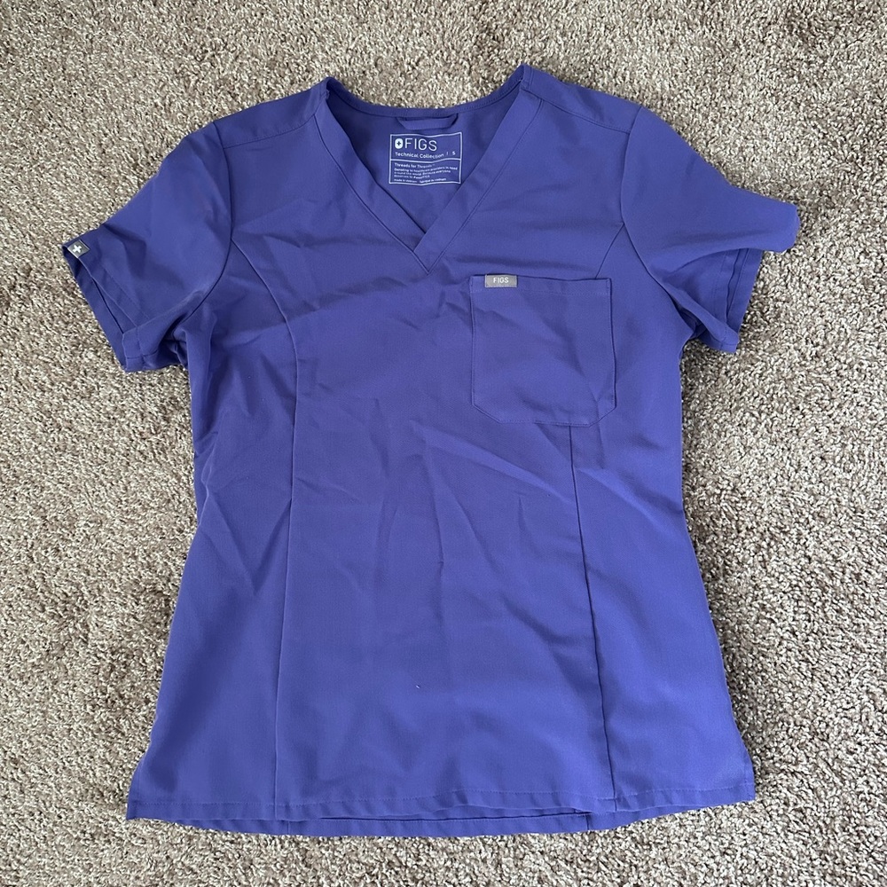 Figs Catarina Slim One-Pocket Scrub Top Amethyst